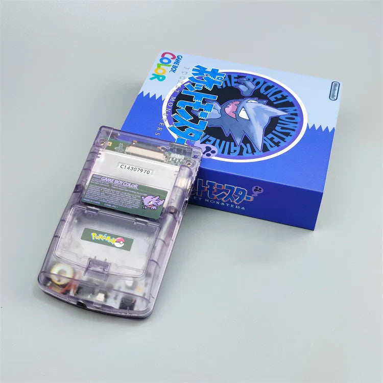 Nintendo Game Boy Color Console - Clear Purple - Pokemon Haunter Edition - AMOLED XL LCD Touch Screen - Custom Built & Upgraded