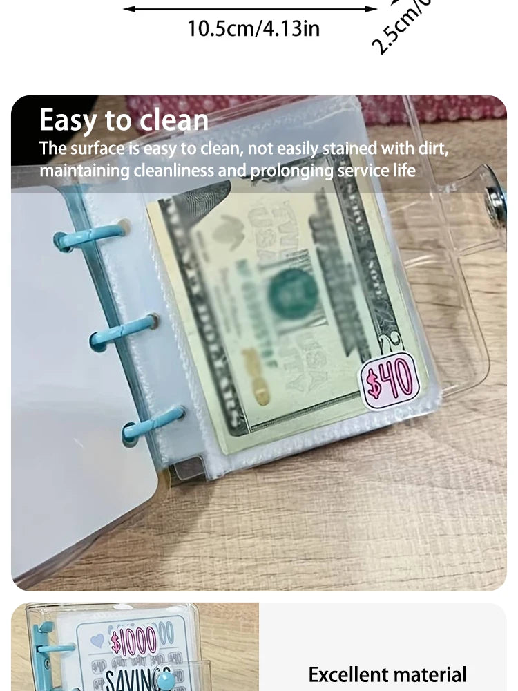 1000 Savings Challenge Binder - Money Saving Binder Book for Flexible Budgeting & Reusable Savings Challenges - Blue - New