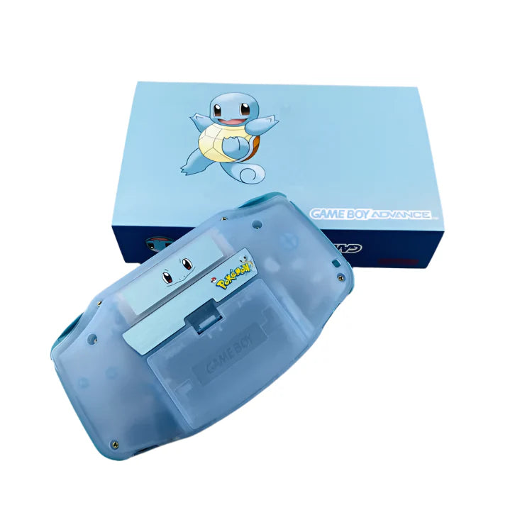 Nintendo Game Boy Advance Video Game Console - Blue - Pokemon Squirtle Edition - Custom Built