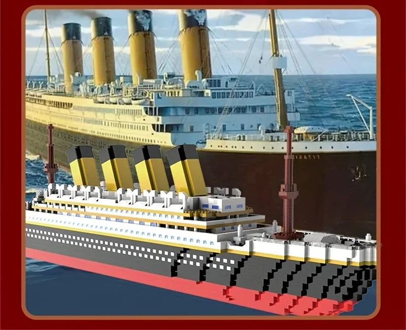 Titanic Ship Building Blocks Minibrick Set - 1878 Pcs DIY Iceberg & Shipwreck Model - LEGO Compatible - New
