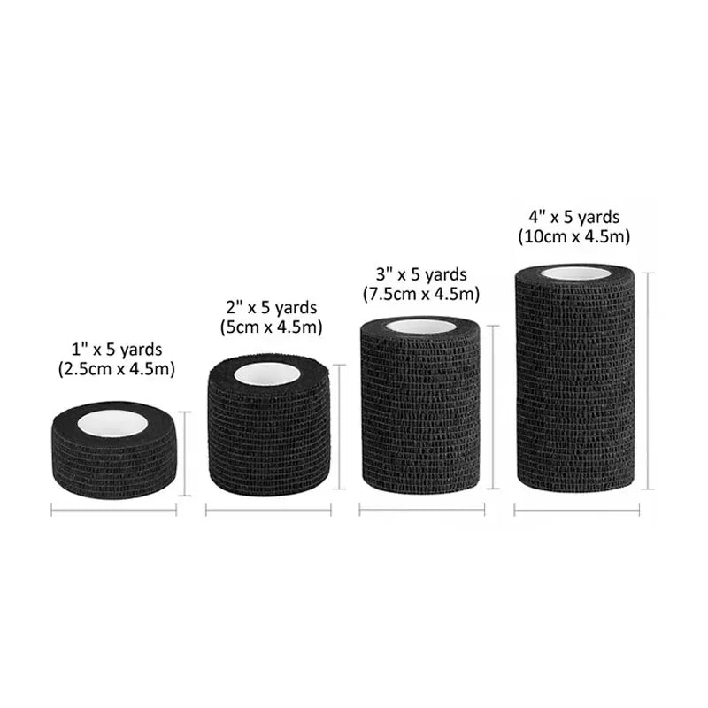 2" x 5yd Self Adherent Elastic Bandage Wrap - 24 Pack - Cohesive Wrap for Wounds, Cuts, Splinting, Taping & More - Multiple Colors Available - New