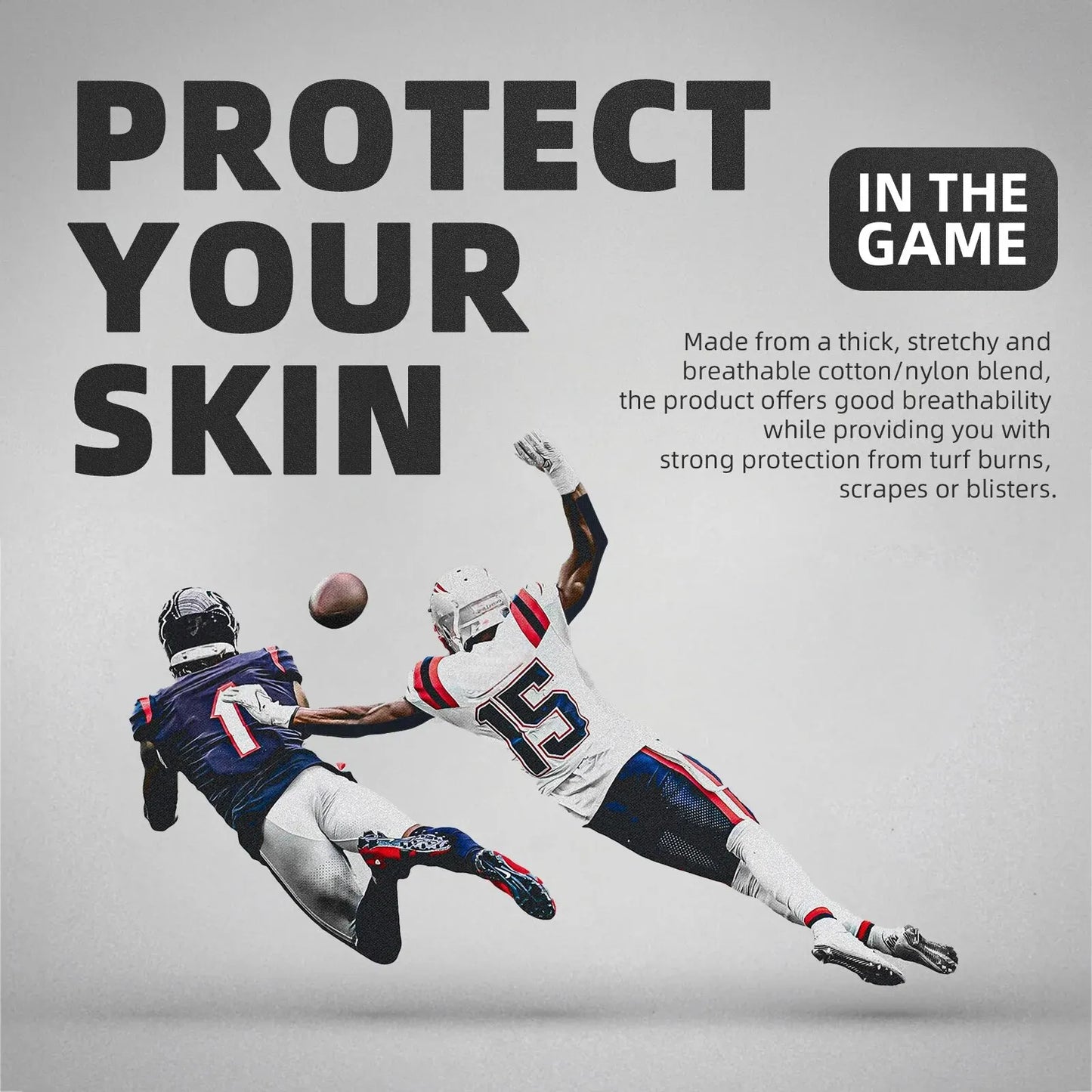 Pre-Cut Turf Tape - Sports Injury Prevention for Turf Burn, Scrapes, Cuts Abrasions - White - New