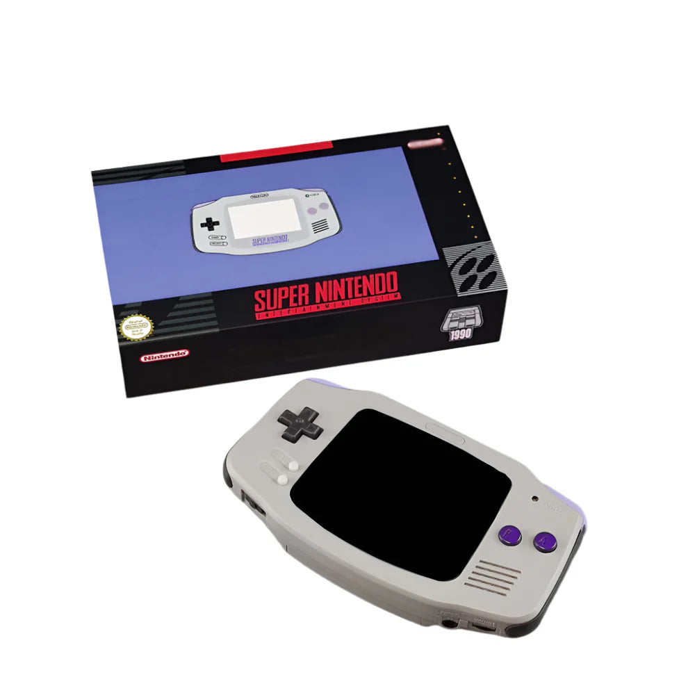 Nintendo Game Boy Advance Video Game Console - GrayPurple - Super Nintendo SNES Edition - Custom Built