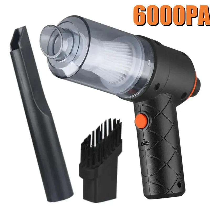 Wireless Car Vacuum Cleaner - 6000Pa Cordless Handheld Auto Cleaning Robot with Strong Suction - New