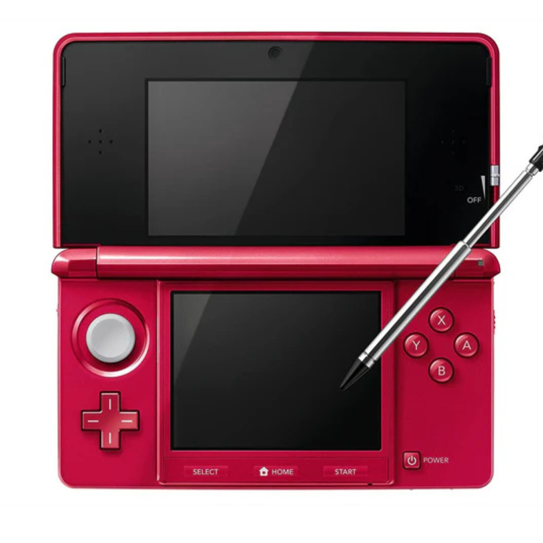Nintendo 3DS Video Game Console (Restored) - Red - 32GB - Custom Bundle