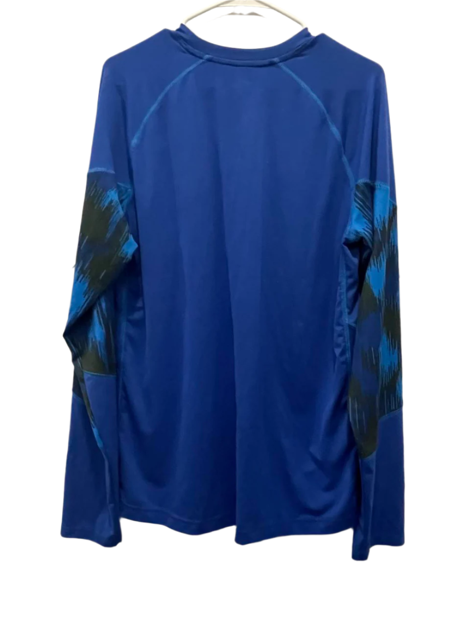 Old Navy Mens Long Sleeve Active T-Shirt Active Graphic Sleeves - Blue - Medium - Very Good