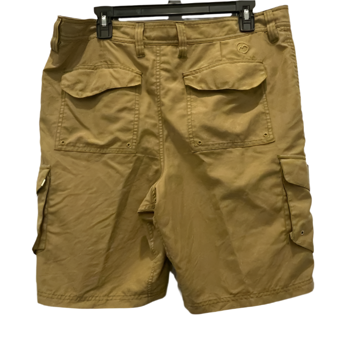 Magellan Mens Cargo Shorts Outdoor Cargo Pockets Fishing Elastic Waist - Khaki - 30 - Good