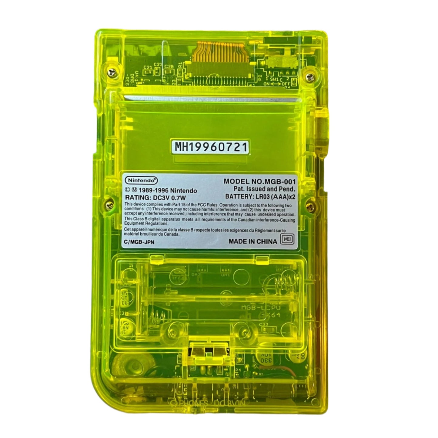Nintendo Game Boy Pocket Console - Clear Neon Green - Custom & Upgraded