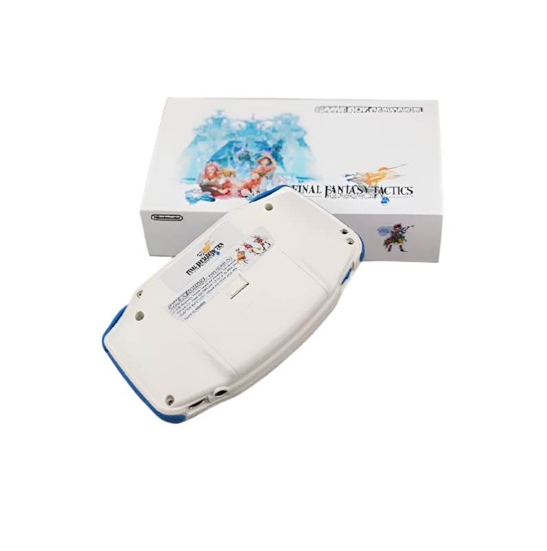 Nintendo Game Boy Advance Video Game Console - WhiteBlue - Final Fantasy Tactics Edition - Custom Built