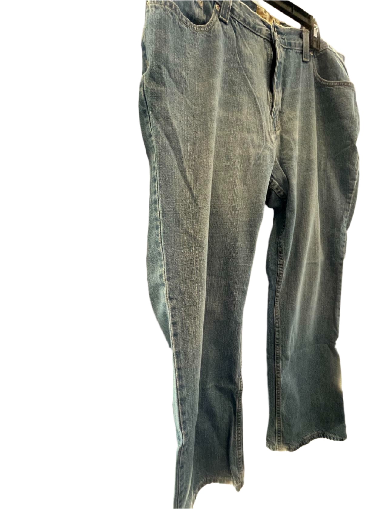 Red Camel Mens Jeans Distressed Denim Medium Wash Bootcut - Blue - 38X30 - Good