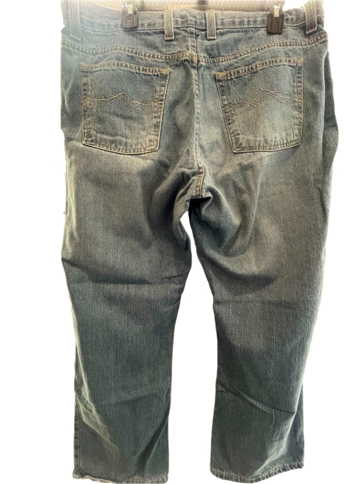 Red Camel Mens Jeans Distressed Denim Medium Wash Bootcut - Blue - 38X30 - Good