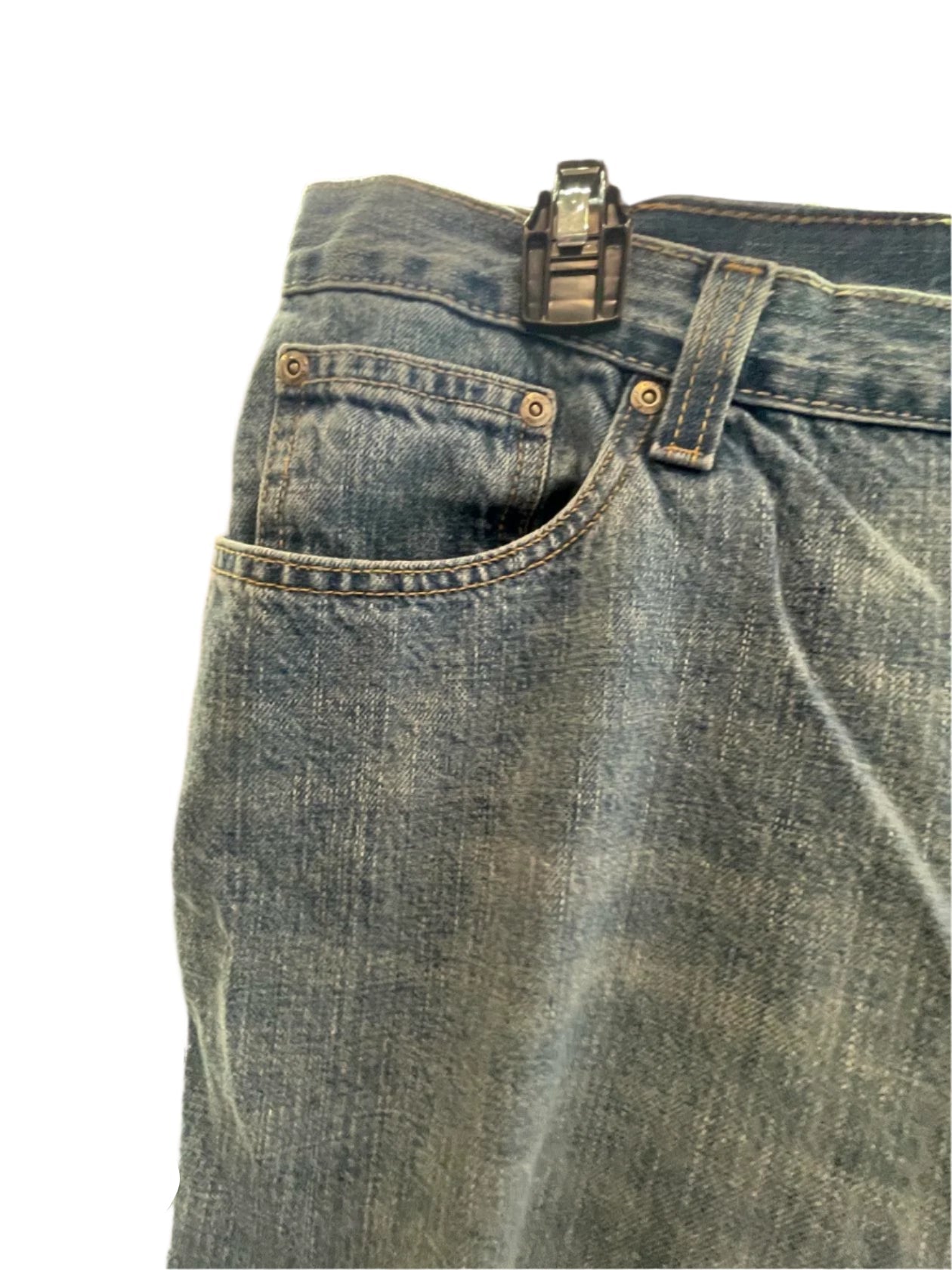 Red Camel Mens Jeans Distressed Denim Medium Wash Bootcut - Blue - 38X30 - Good