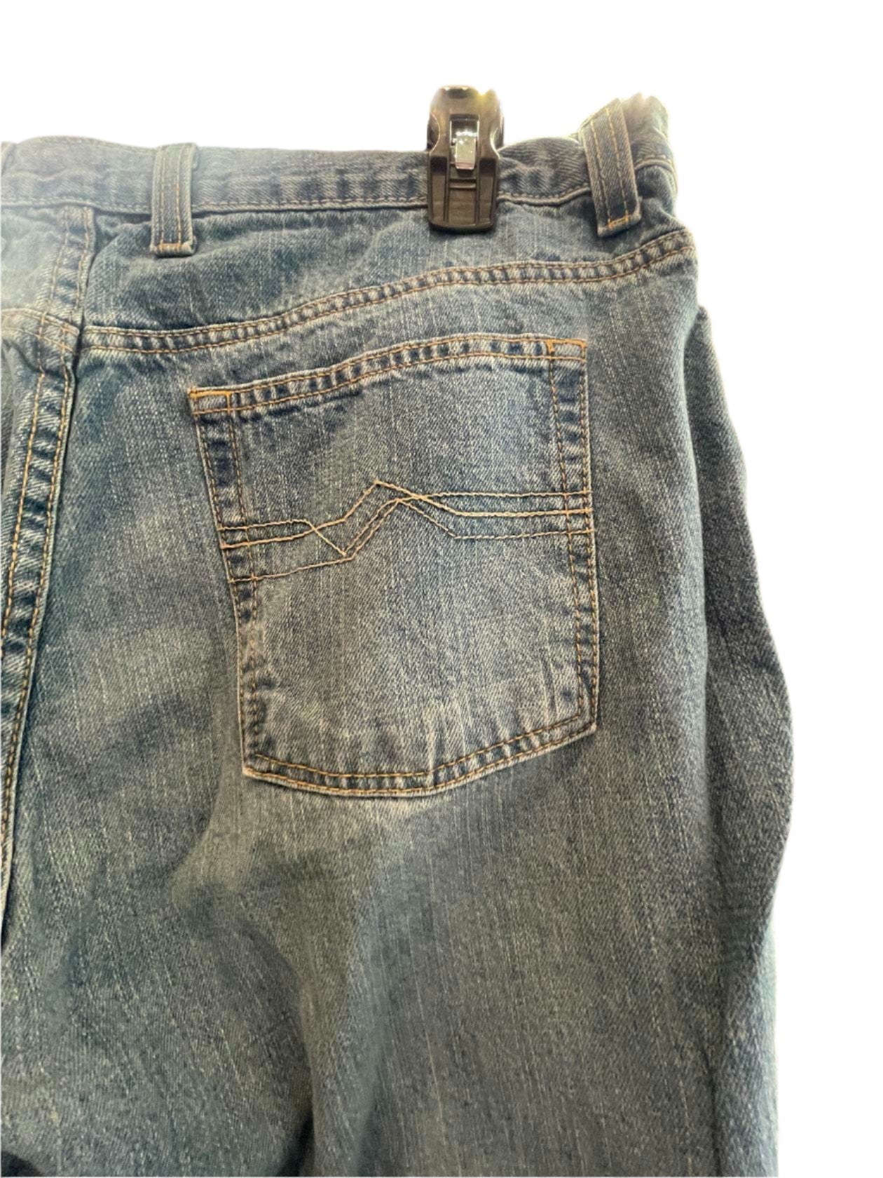 Red Camel Mens Jeans Distressed Denim Medium Wash Bootcut - Blue - 38X30 - Good