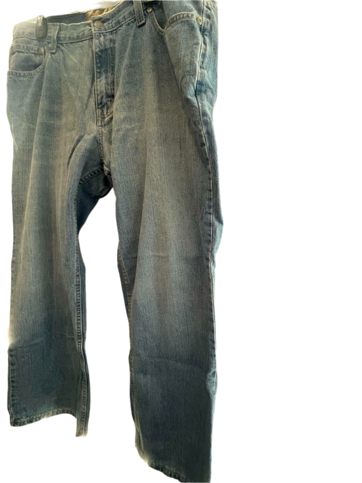Red Camel Mens Jeans Distressed Denim Medium Wash Bootcut - Blue - 38X30 - Good