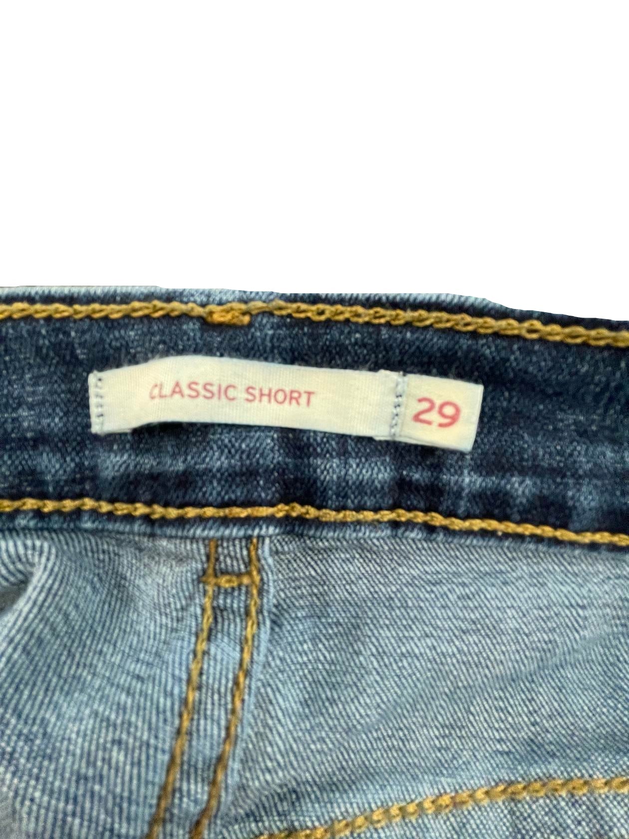Signature by Levi Strauss Womens Denim Shorts Signature Classic - Blue - 29 - Very Good