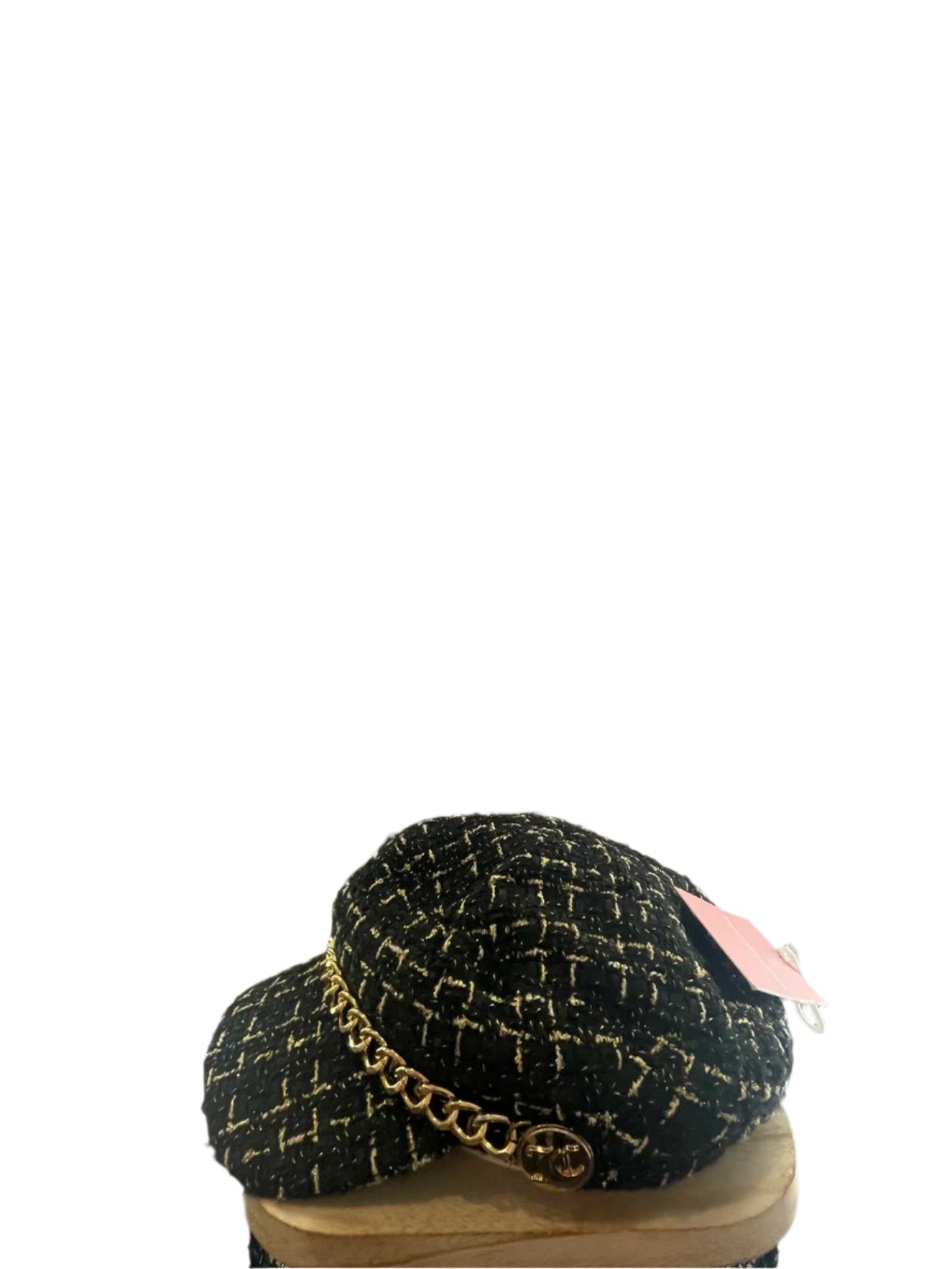 Juicy Couture Womens Newsboy Hat - Black/Gold - Universal - New