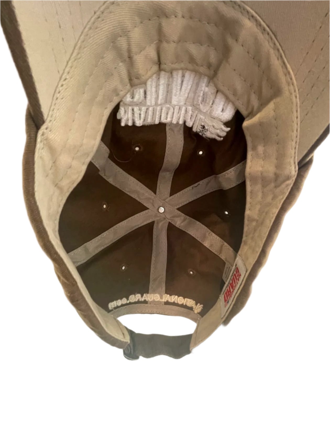 Unisex Adjustable Baseball Cap Embroidered Military National Guard - Brown - Universal - Very Good