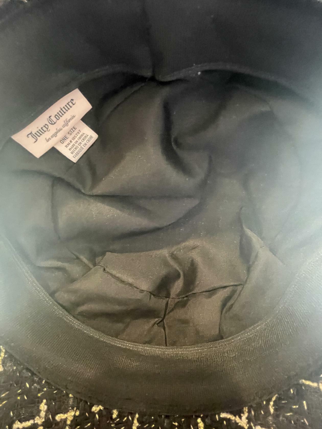 Juicy Couture Womens Newsboy Hat - Black/Gold - Universal - New