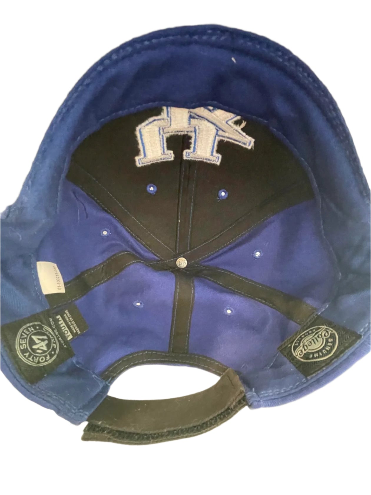 47 Unisex Adjustable Cap Kentucky Wildcats College Team Vintage - BlueBlack - Universal - Like New