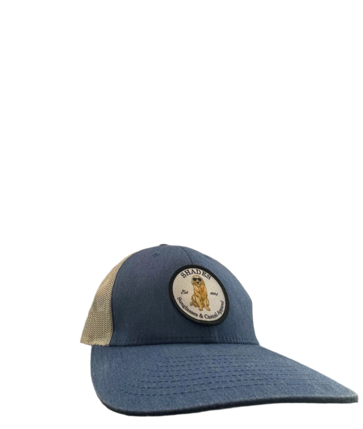 Shades Unisex Snapback Cap Low Pro Mesh Back Trucket - Blue - Universal - Very Good