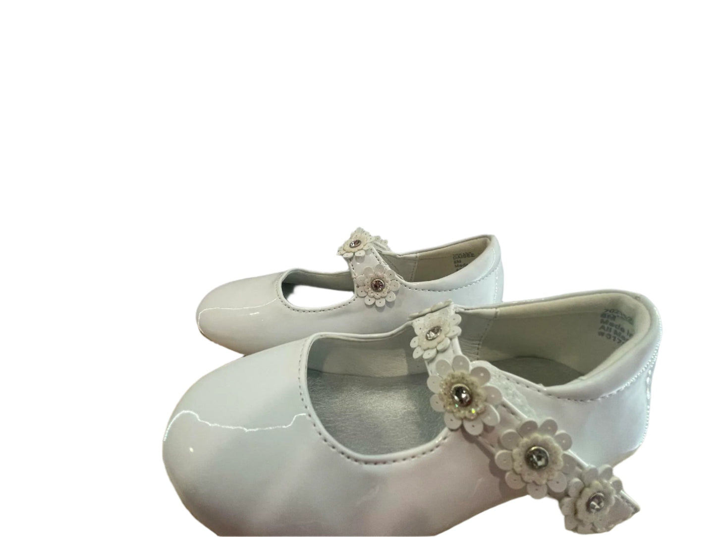 Cupcake Couture Kids Strap Shoes Floral - White - 8M - Very Good