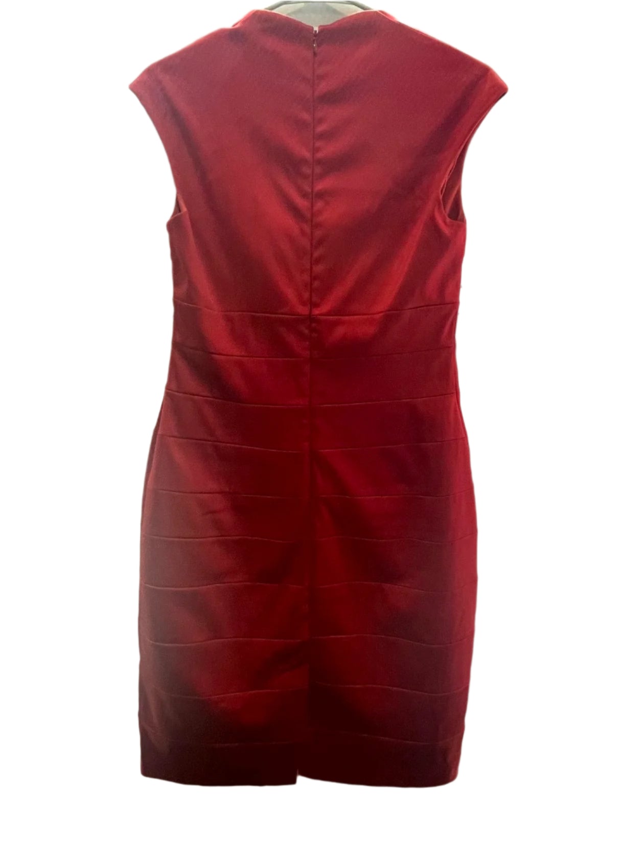 Melrose Womens Dress Cap Sleeve Knee Length Cocktail Chic - Red - 10 - Very Good