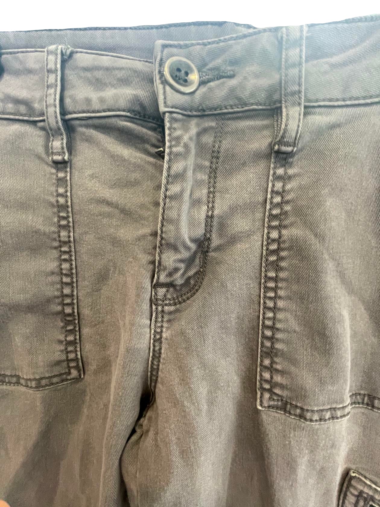 A.N.A. Womens Jeans Cargo Stretch Denim Skinny Ankle - Gray - 4 - Very Good