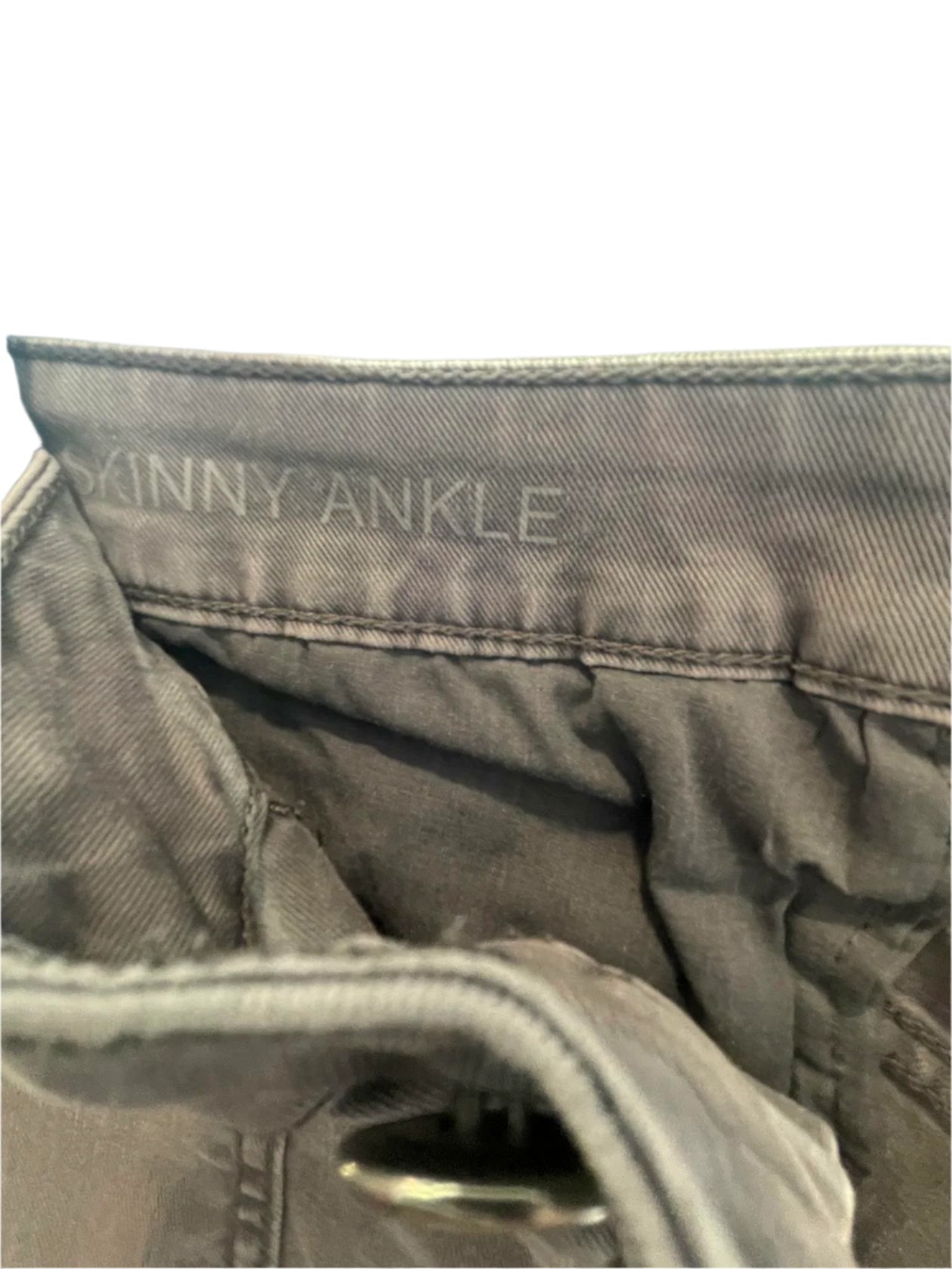 A.N.A. Womens Jeans Cargo Stretch Denim Skinny Ankle - Gray - 4 - Very Good