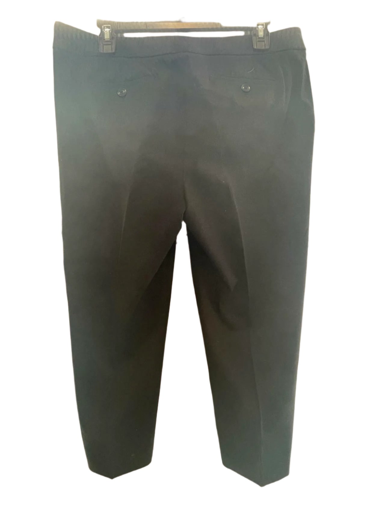 Talbots Womens Capri Pants Chatham Crop Side Zip Petite - Black - 12P - Very Good