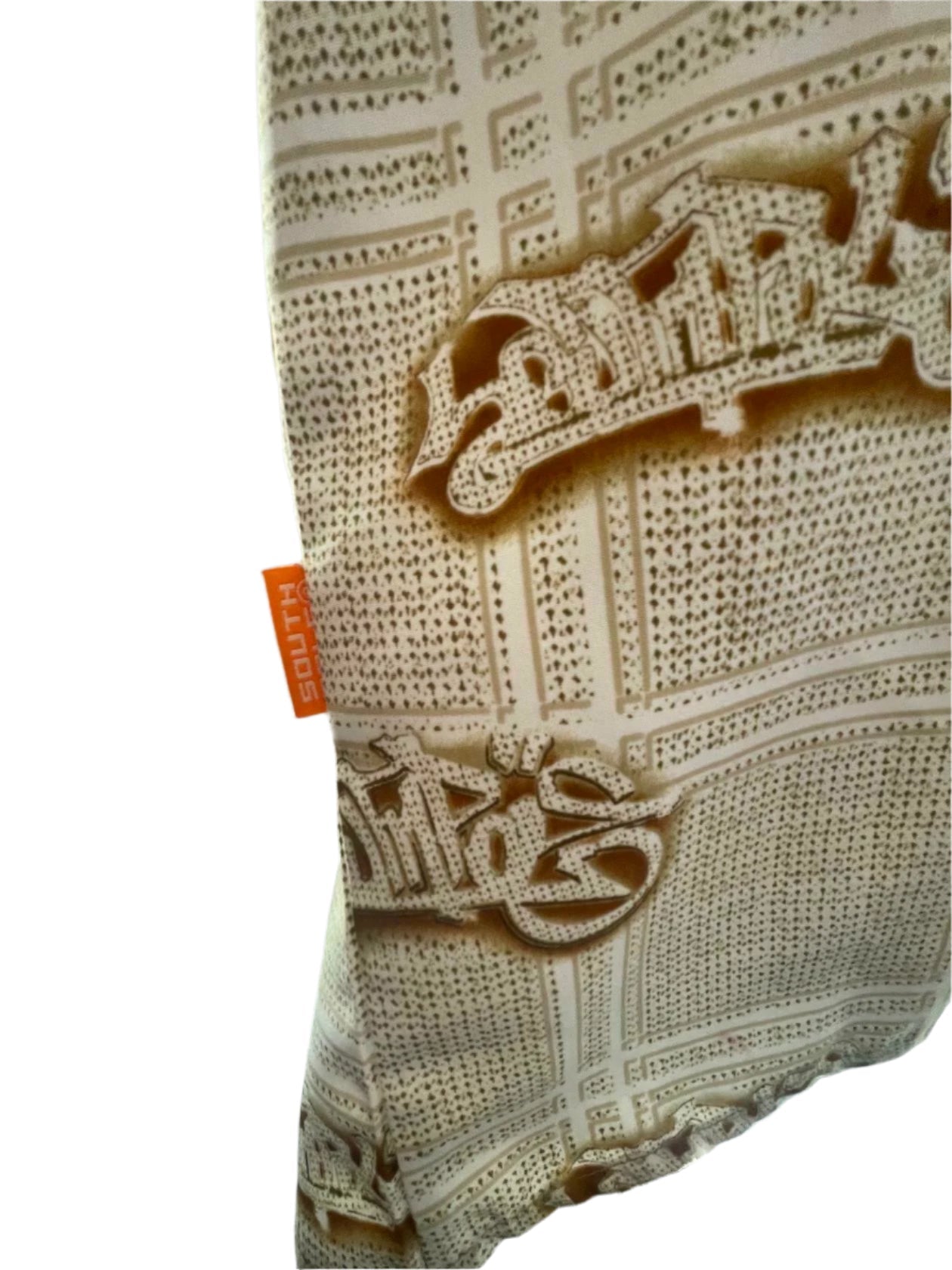 South Pole Mens Short Sleeve Button Down Shirt All-Over Print 82628 - Brown - XXL - Like New