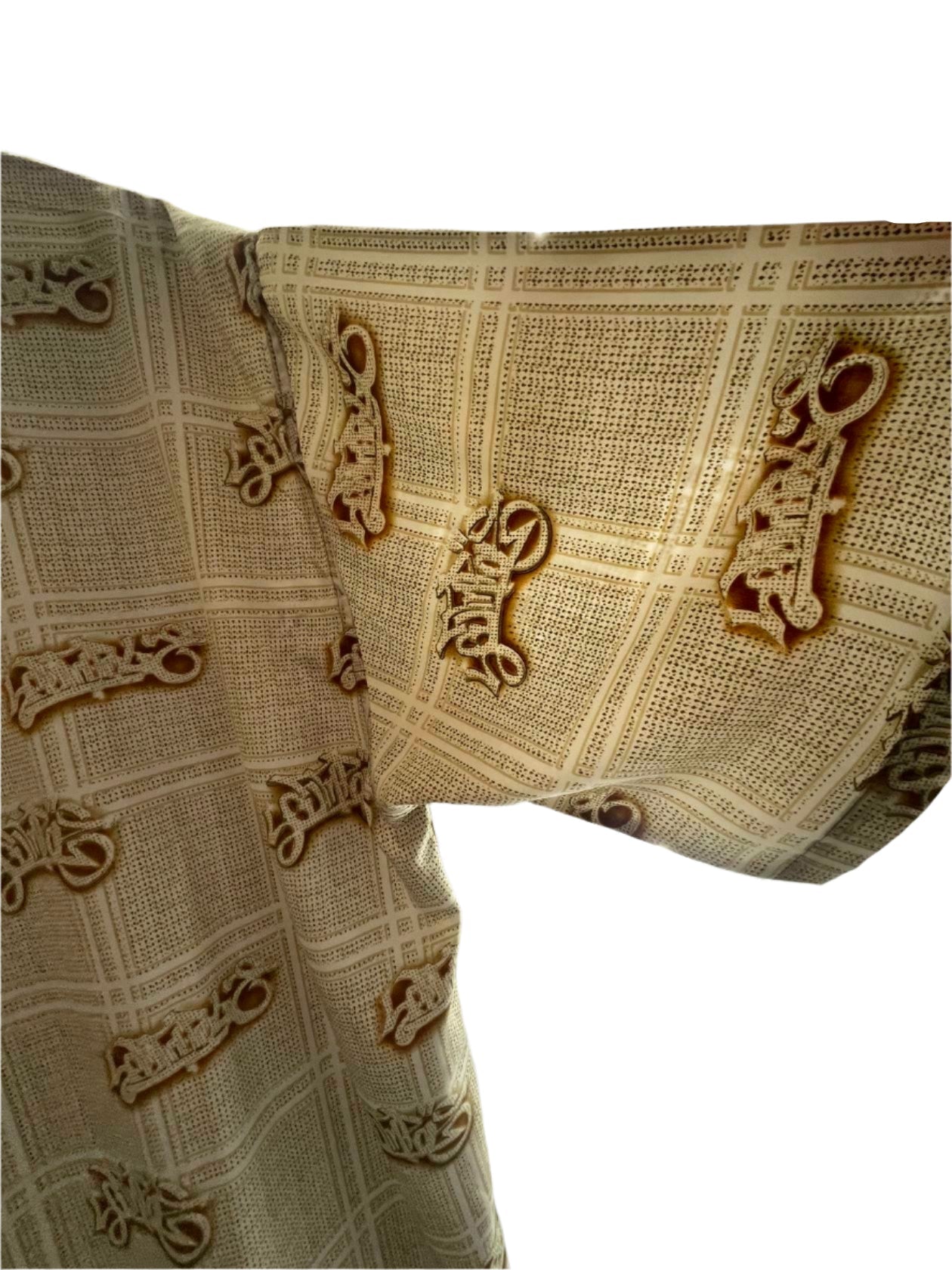 South Pole Mens Short Sleeve Button Down Shirt All-Over Print 82628 - Brown - XXL - Like New