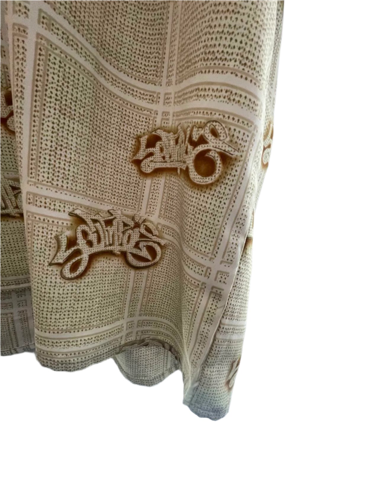 South Pole Mens Short Sleeve Button Down Shirt All-Over Print 82628 - Brown - XXL - Like New