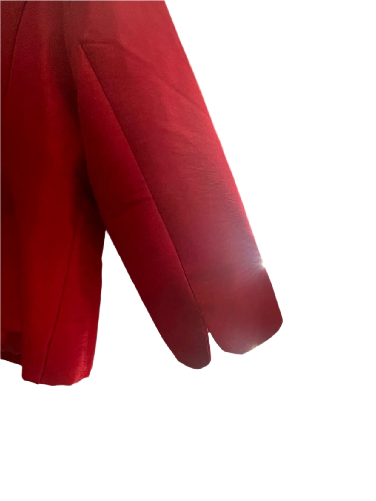 Nicolette Womens Blazer Ruffles Bedazzled Buttons Formal Casual - Red - 18 - Very Good