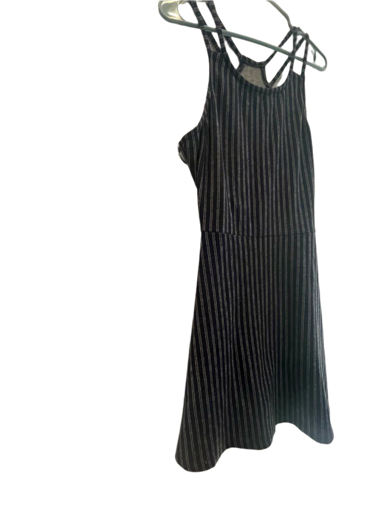 Derek Heart Womens Dress Striped Maxi Strap - Blue - Large - Very Good