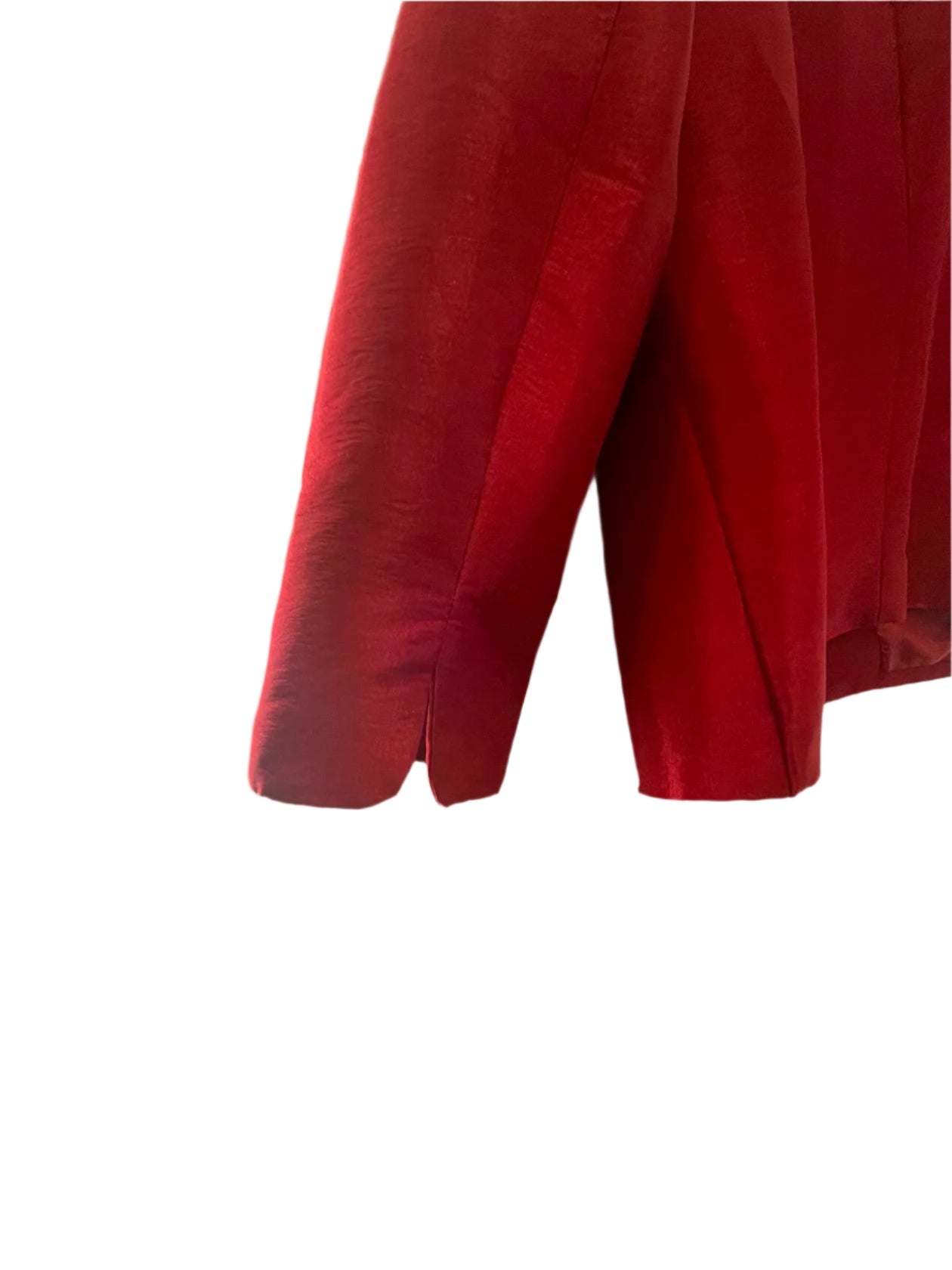 Nicolette Womens Blazer Ruffles Bedazzled Buttons Formal Casual - Red - 18 - Very Good