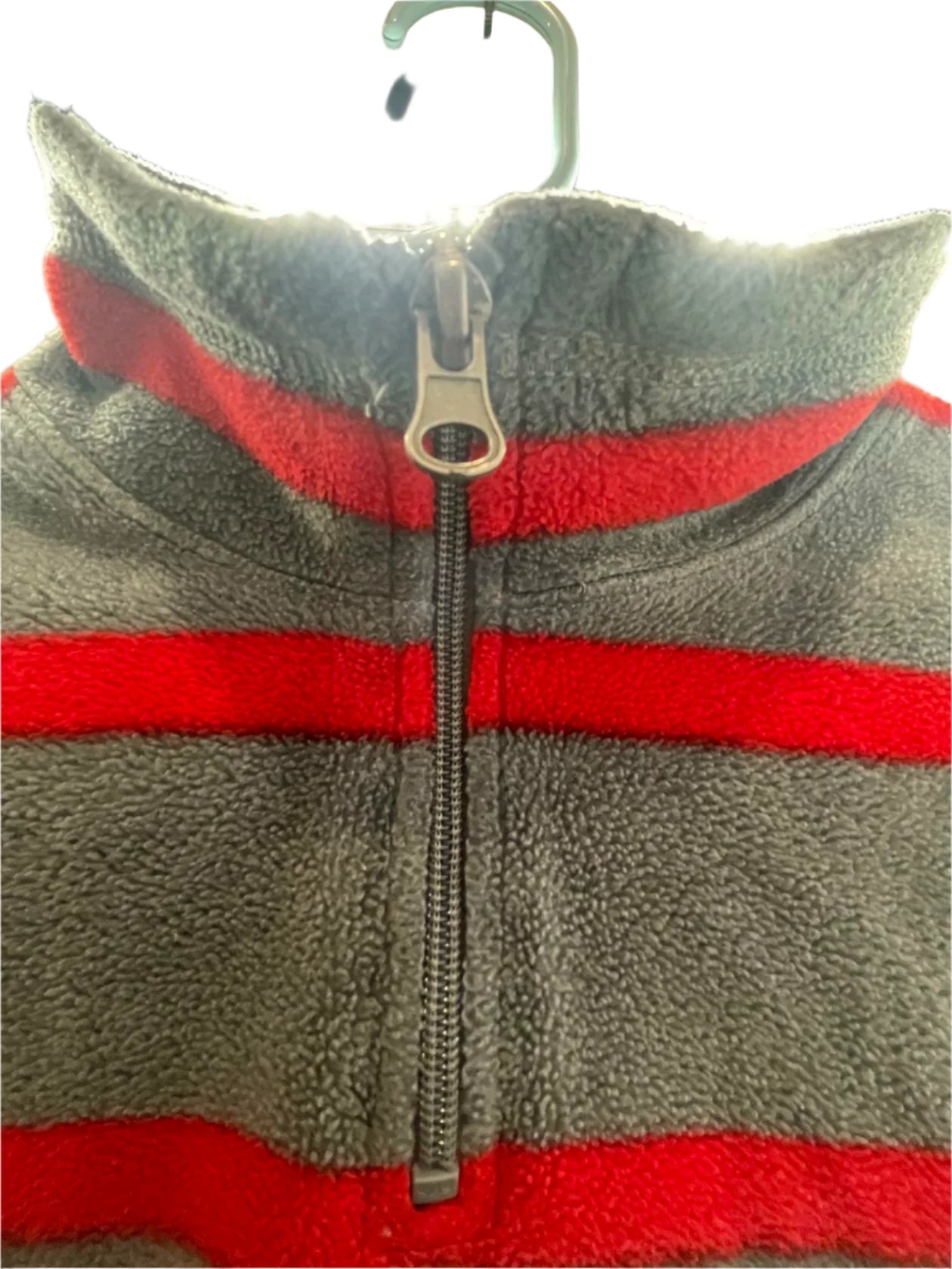 Childrens Place Kids Pullover Zipper Striped - Gray - 56 - Very Good