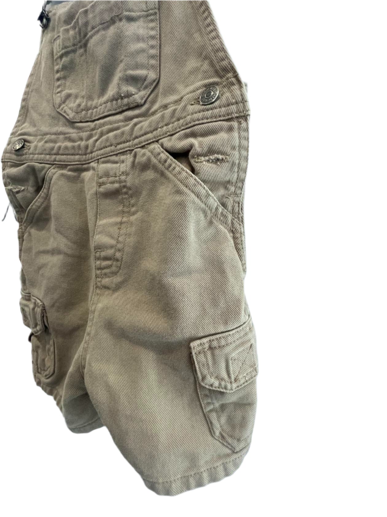 Unisex boys and girls Cherokee Khaki Overalls sz 4t 100 cotton - Very Good