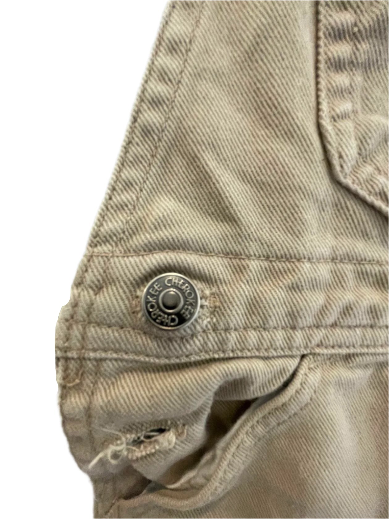 Unisex boys and girls Cherokee Khaki Overalls sz 4t 100 cotton - Very Good
