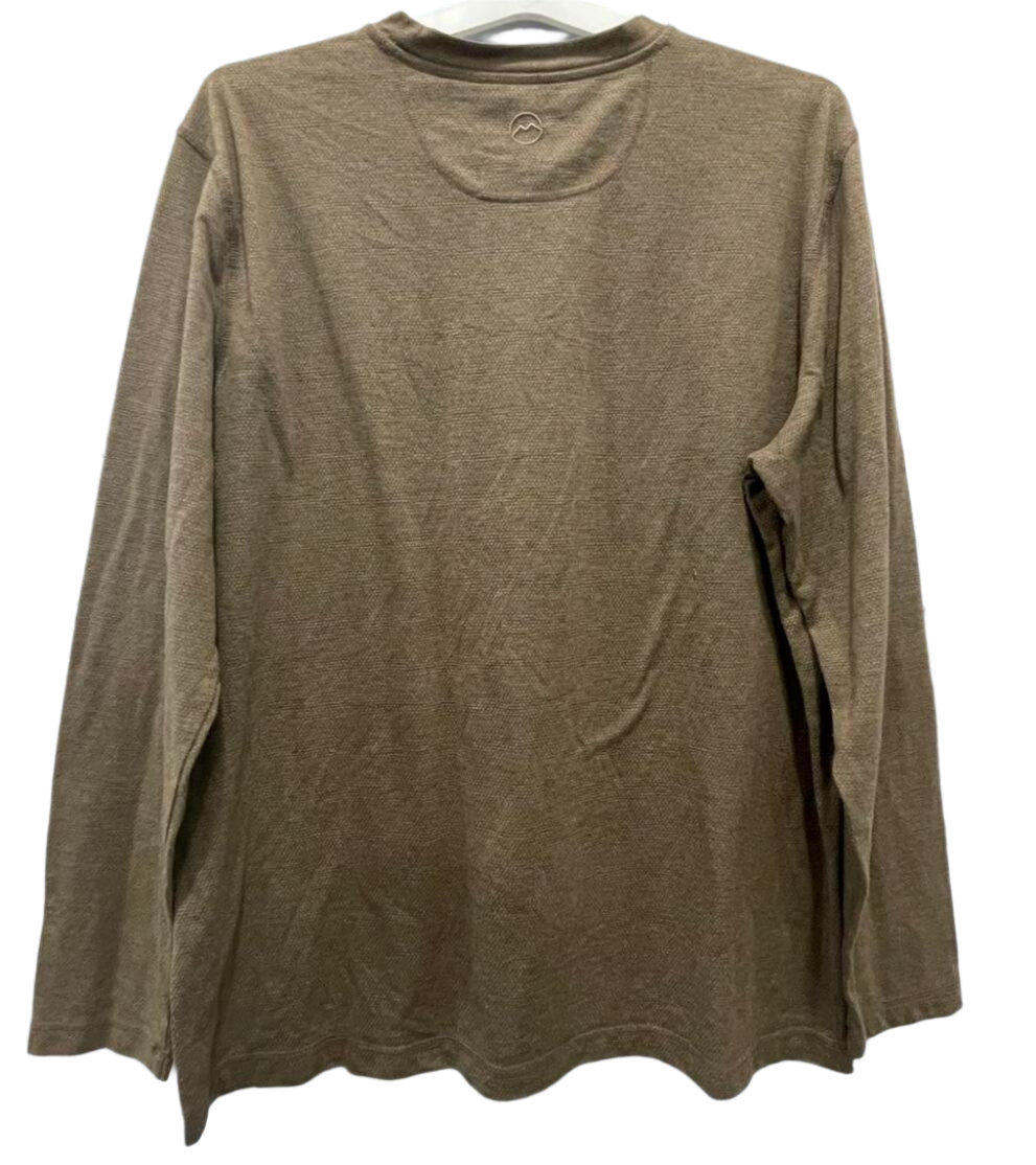 Magellan Mens Long Sleeve Active T-Shirt Outdoor Fishing - Brown - Large - Like New