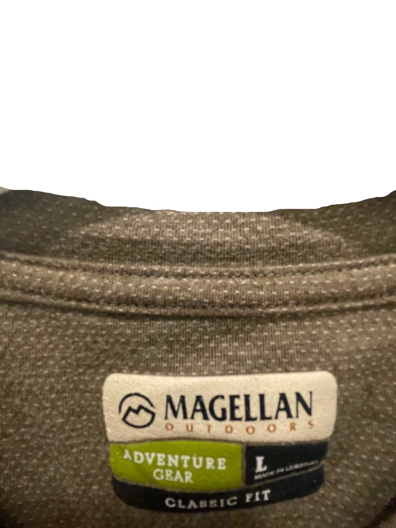 Magellan Mens Long Sleeve Active T-Shirt Outdoor Fishing - Brown - Large - Like New