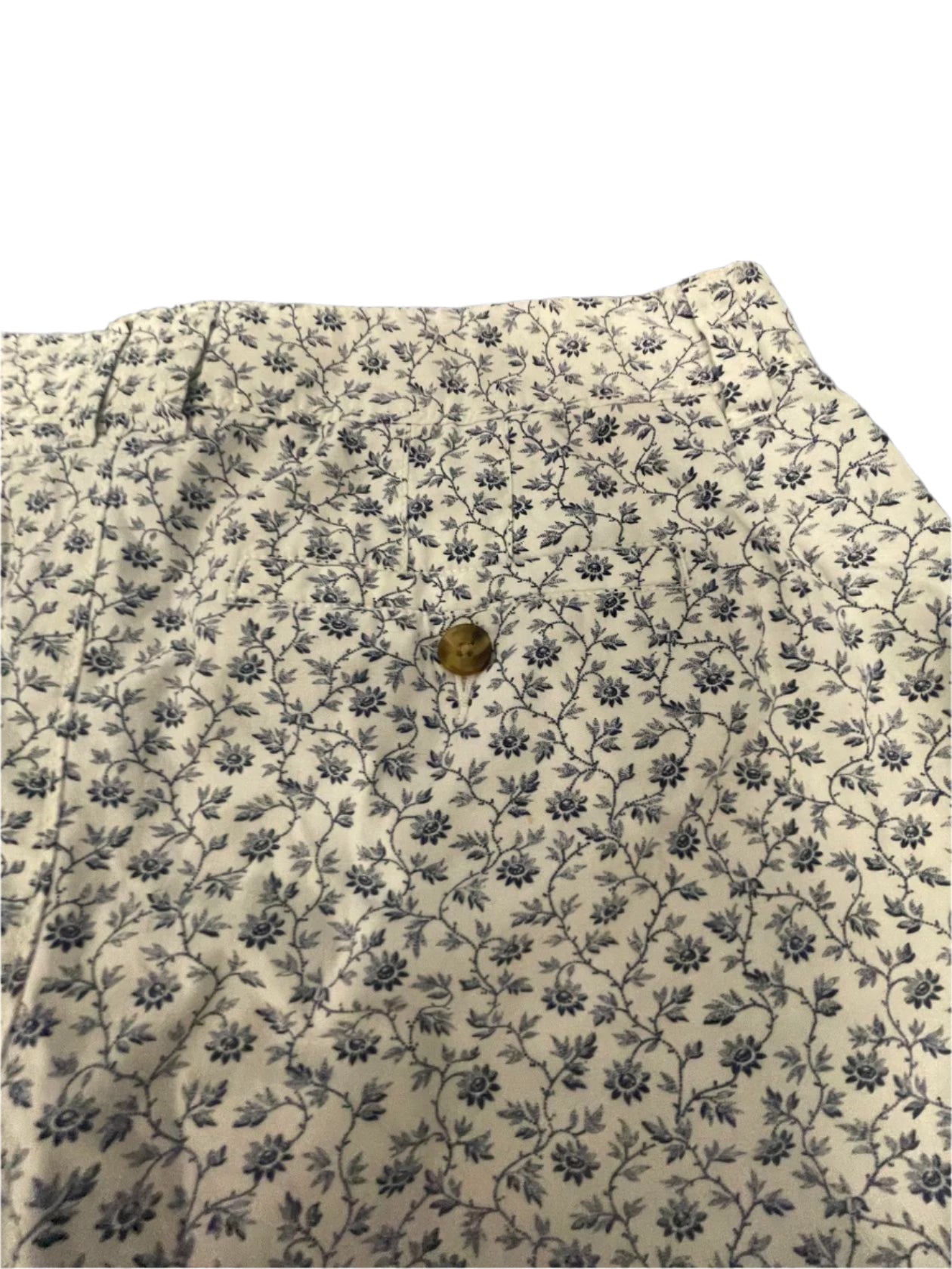 Old Navy Womens Shorts Floral Belt Pockets Summer - Blue - 4 - Very Good