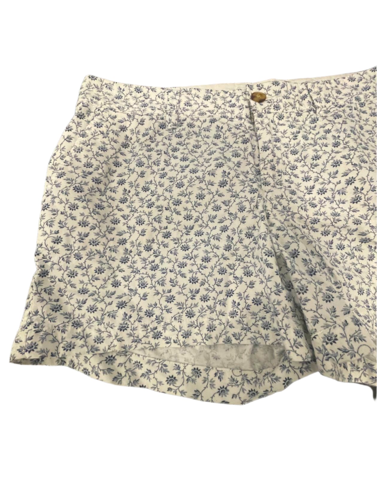 Old Navy Womens Shorts Floral Belt Pockets Summer - Blue - 4 - Very Good