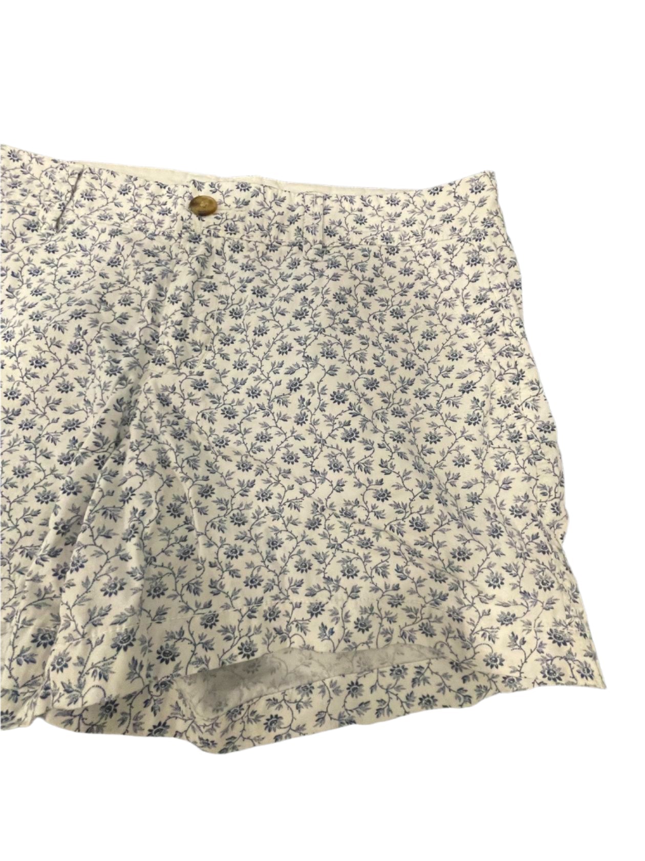 Old Navy Womens Shorts Floral Belt Pockets Summer - Blue - 4 - Very Good