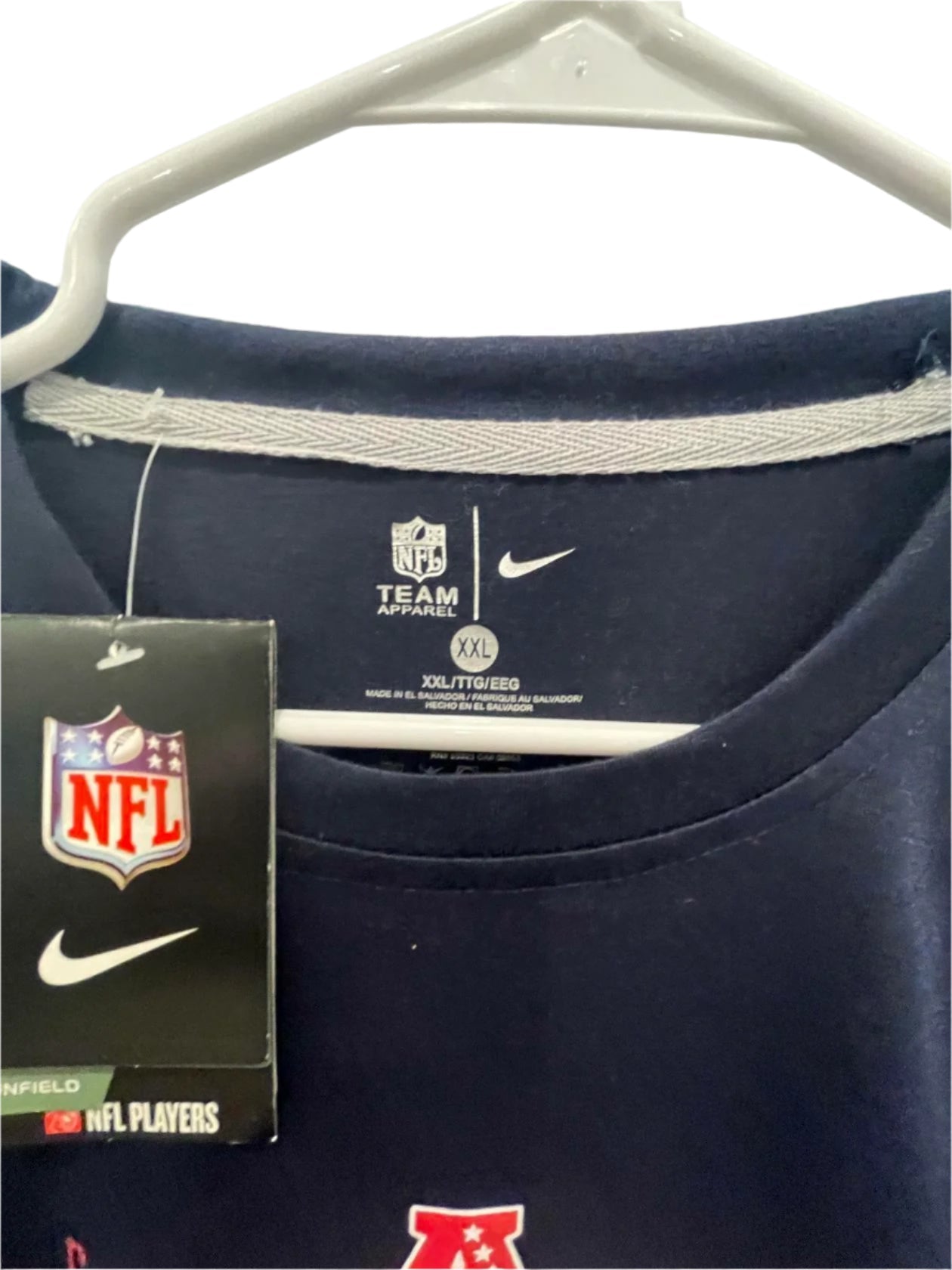 Fanatics Unisex NFL Team Long Sleeve Active T-Shirt New England Patriots Conference Champions 2018 - Navy - 2XL - Like New