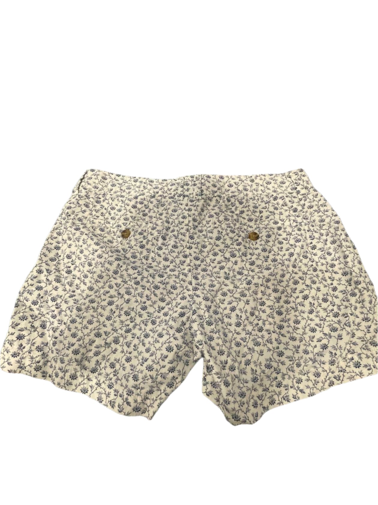 Old Navy Womens Shorts Floral Belt Pockets Summer - Blue - 4 - Very Good