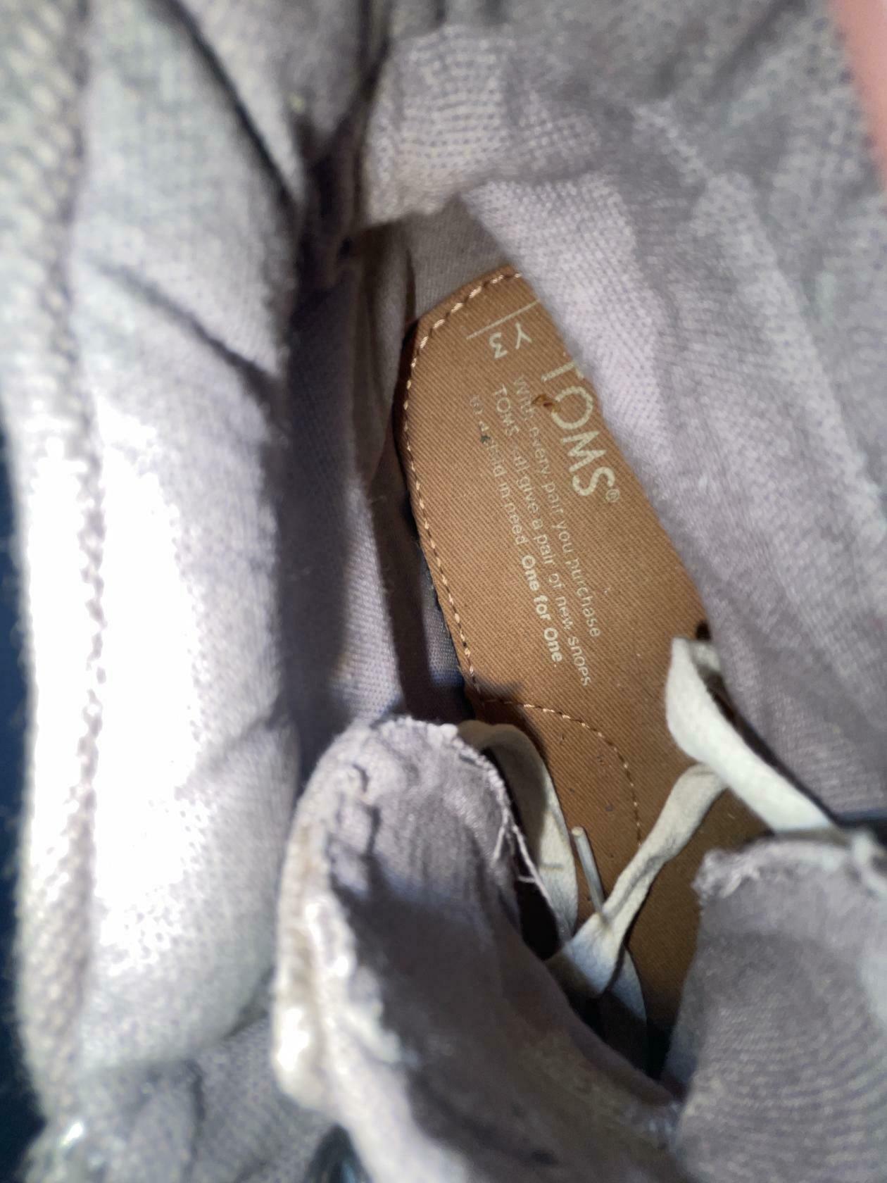 TOMS Unisex Kids Sneakers Lace-up Canvas - Gray - Y3 - Very Good