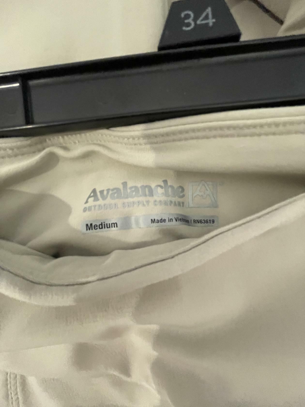 Avalanche Womens Leggings Compresion Cargo Pockets High Waisted - Khaki - Medium - Like New