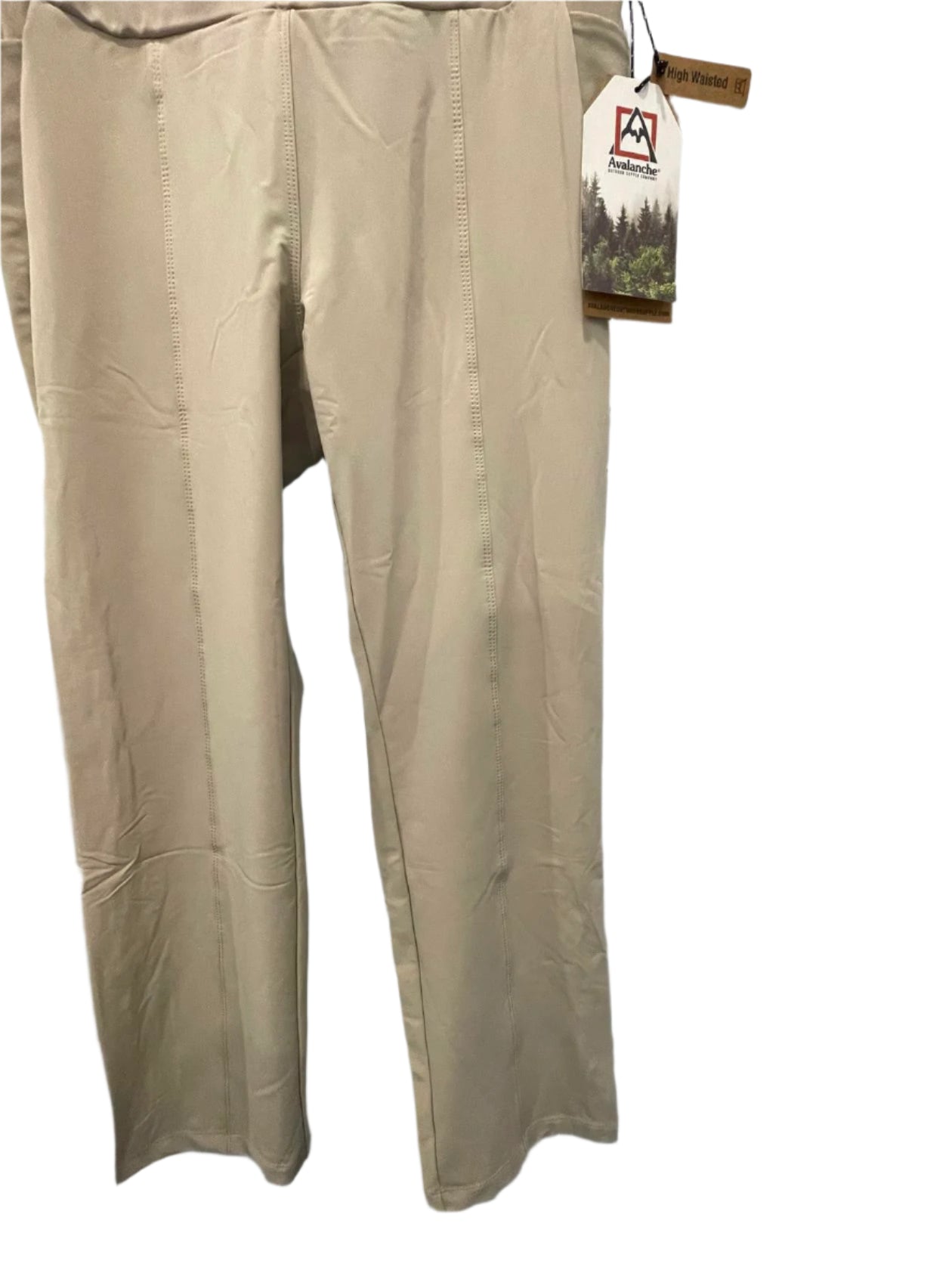 Avalanche Womens Leggings Compresion Cargo Pockets High Waisted - Khaki - Medium - Like New