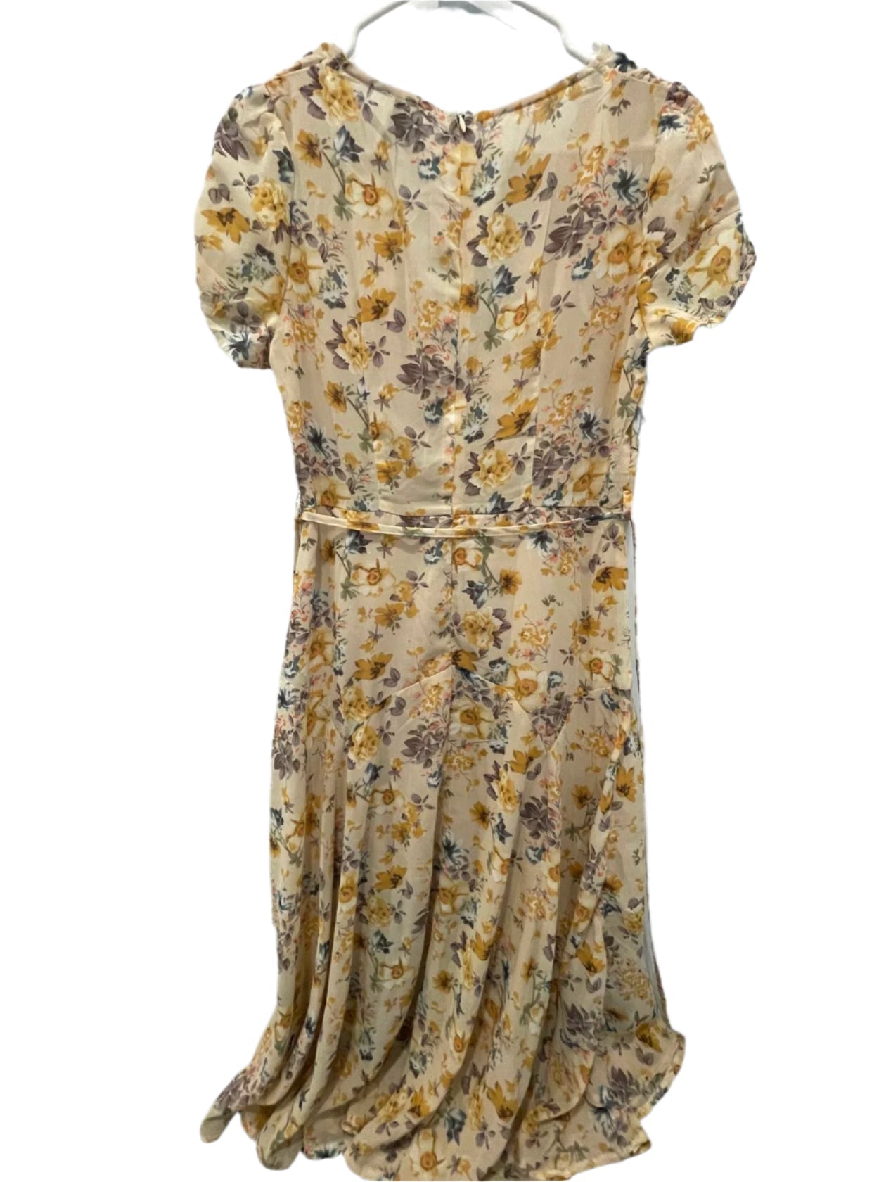 Hello Molly Womens Dress Boho Midi - BeigeMulti-Color - 12 - Like New