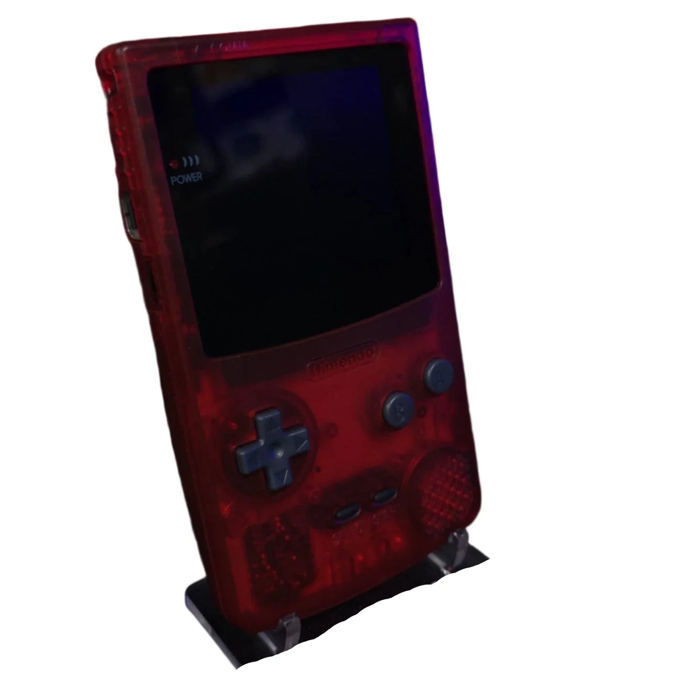 Nintendo Game Boy Color Video Game Console - Transparent Red - AMOLED XL LCD Touch Screen - Custom Built & Upgraded